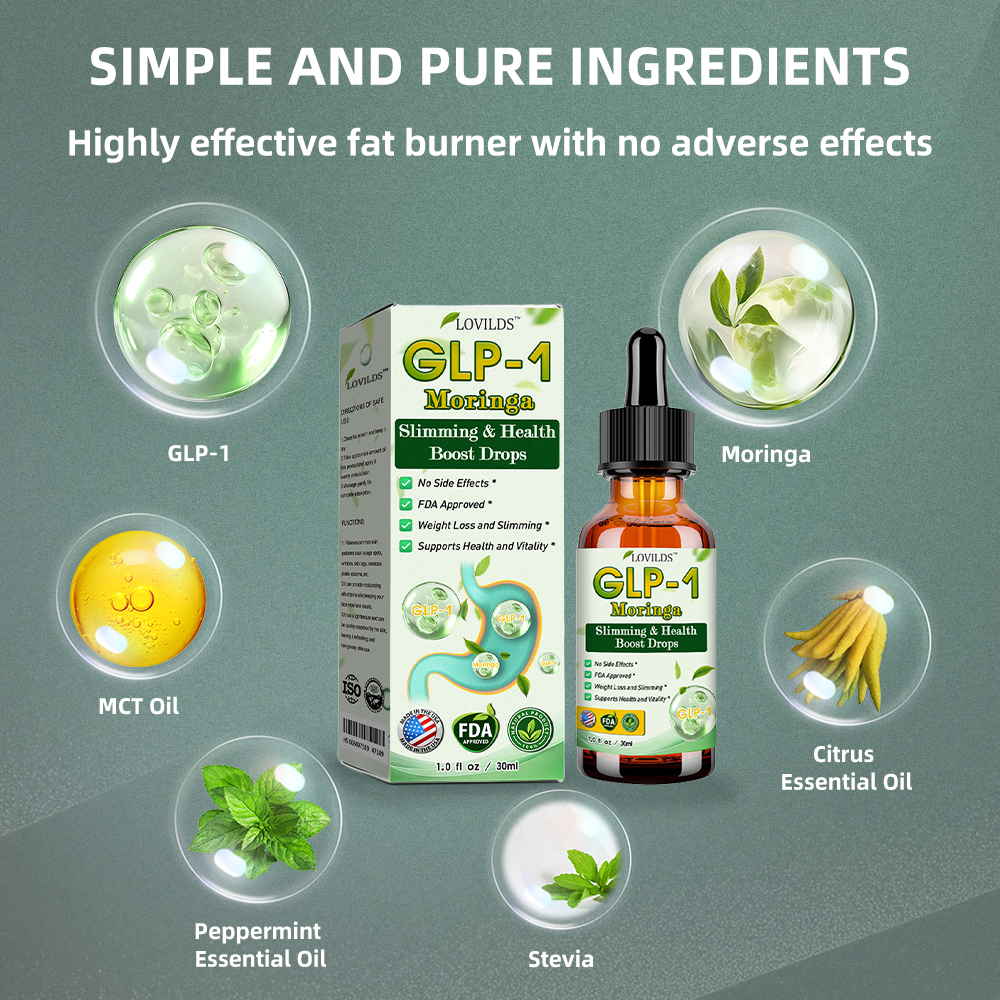 LOVILDS™ 👩⚕️ GLP-1 Moringa Slim & Health Boost Elixir (Food-Grade Fat Burner – Developed by The Obesity Society)