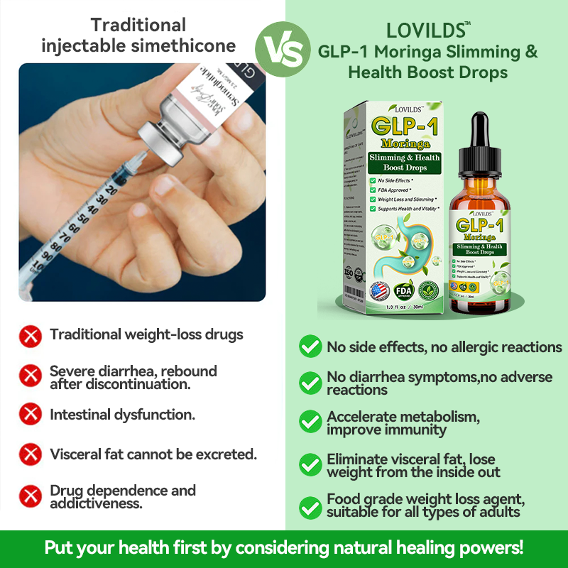 LOVILDS™ 👩⚕️ GLP-1 Moringa Slim & Health Boost Elixir (Food-Grade Fat Burner – Developed by The Obesity Society)