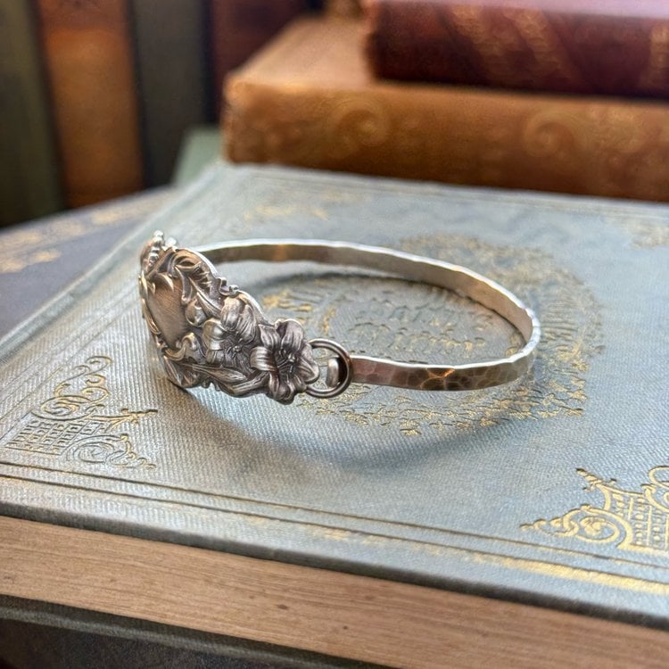 🔥LAST DAY 50% OFF✨Handmade Sterling Spoon Bangle - Crafted from Authentic Vintage Silverware