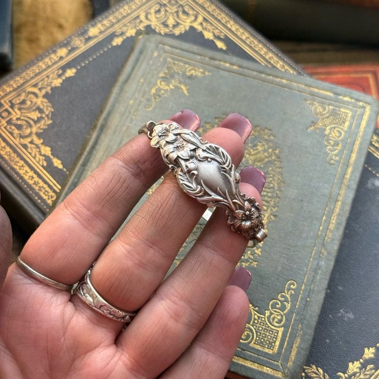 🔥LAST DAY 50% OFF✨Handmade Sterling Spoon Bangle - Crafted from Authentic Vintage Silverware